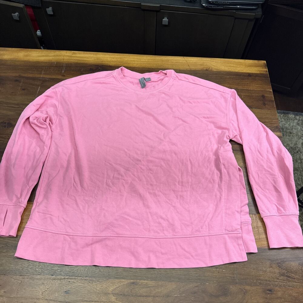 Sweaty Betty After Class Sweatshirt Pink Side Split Size XL Women’s